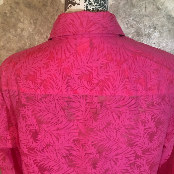 Christopher Banks 3/4 Sleeve Pink Fern Blouse - Picture 7 of 8